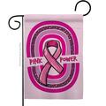 Ornament Collection 13 x 18.5 in. Pink Power Garden Flag G190178-BO